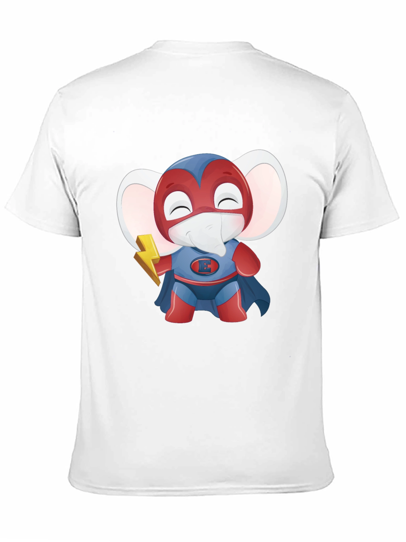 Superhero Elephant Cartoon T-Shirt