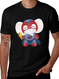 Superhero Elephant Cartoon T-Shirt