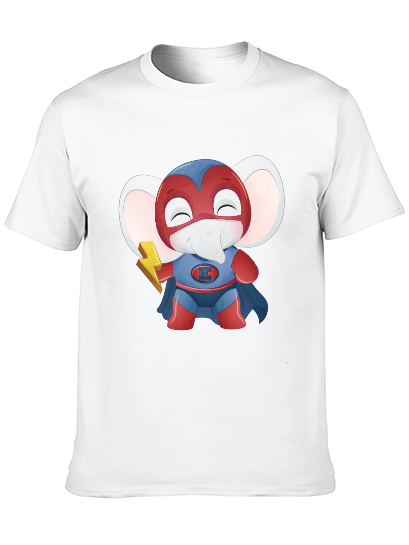 Superhero Elephant Cartoon T-Shirt