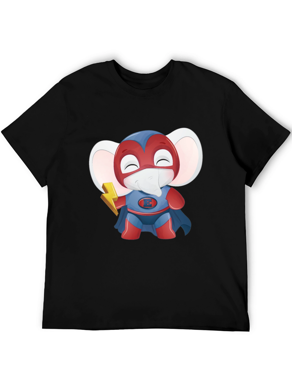 Superhero Elephant Cartoon T-Shirt
