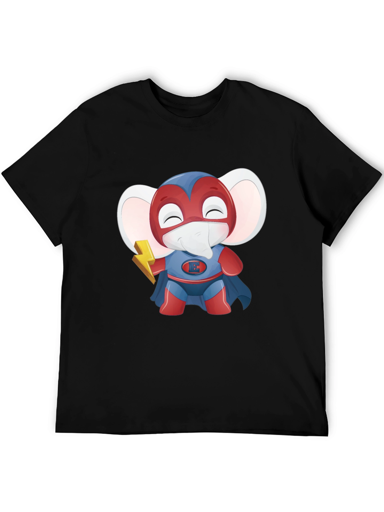 Superhero Elephant Cartoon T-Shirt