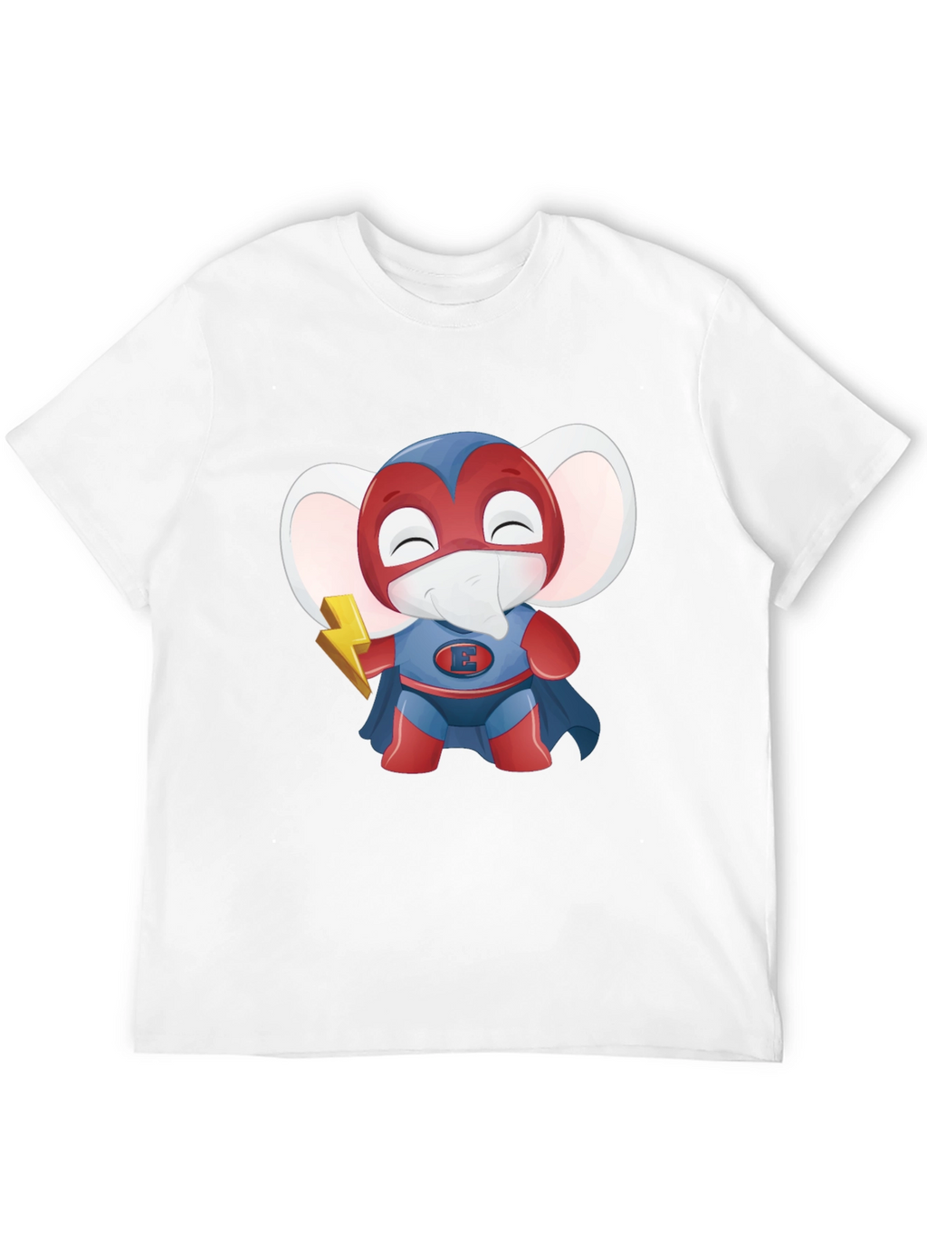 Superhero Elephant Cartoon T-Shirt