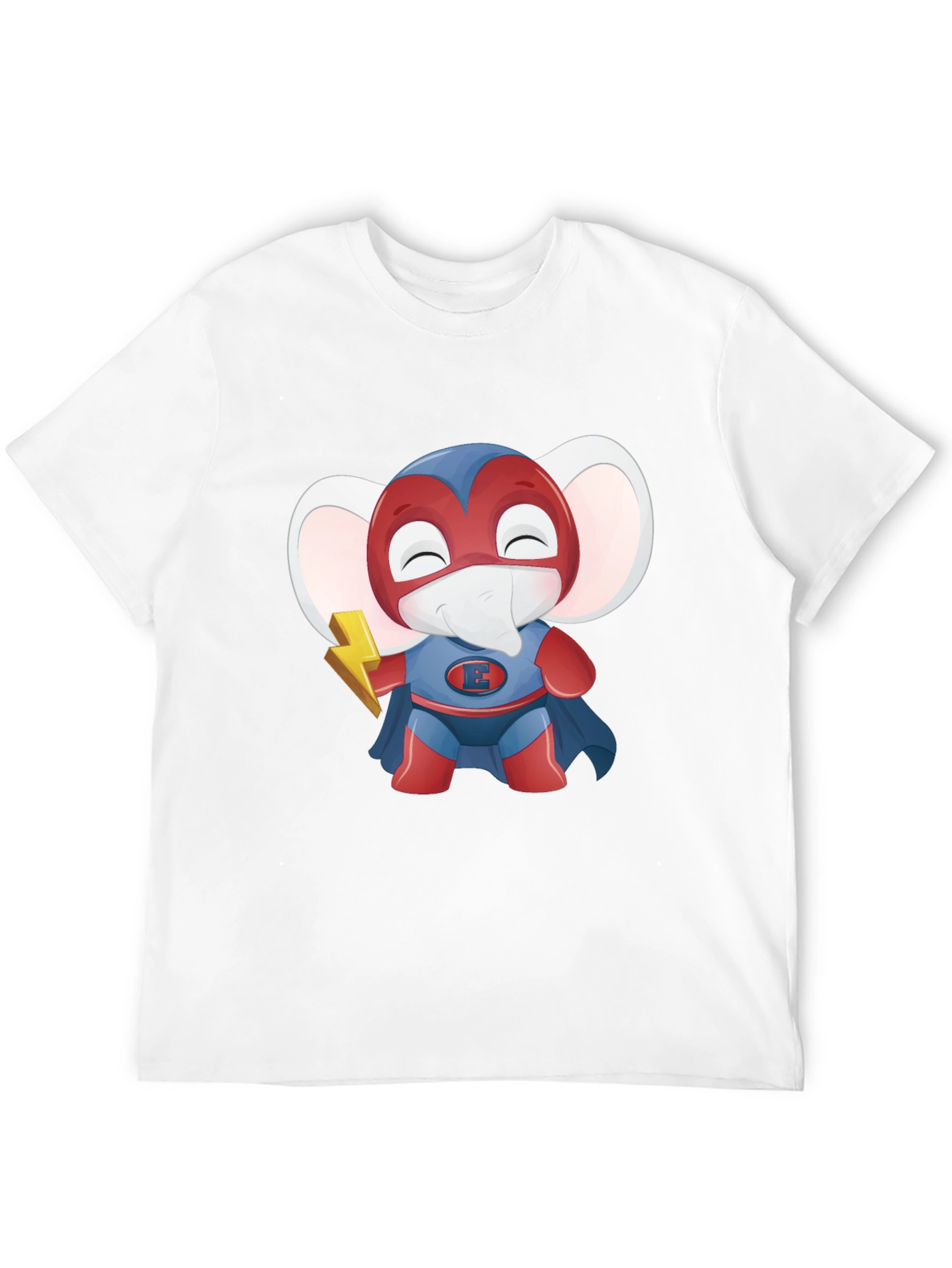 Superhero Elephant Cartoon T-Shirt