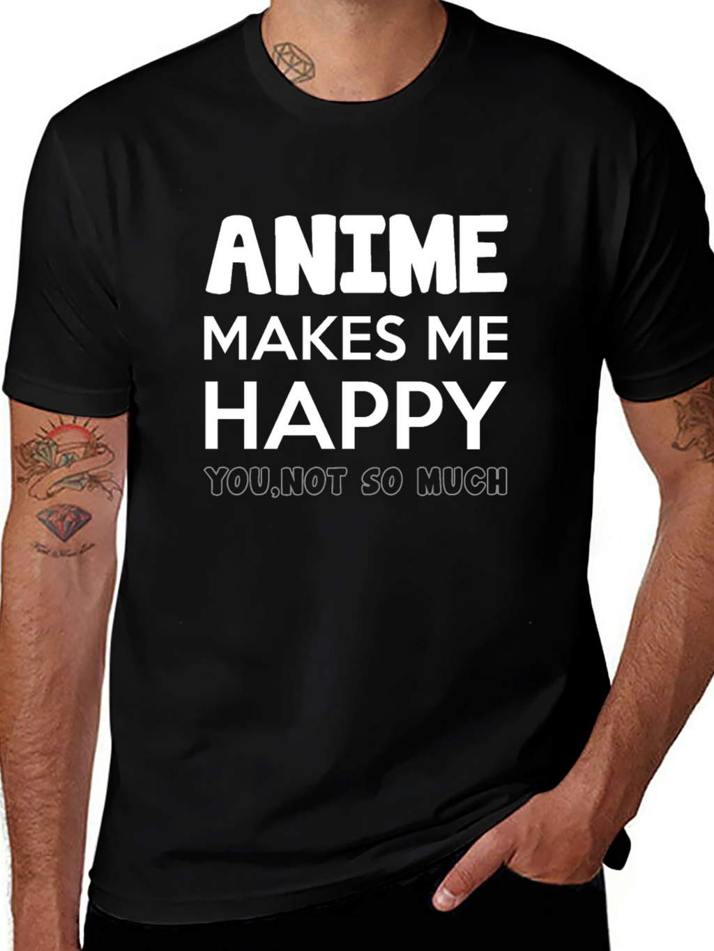 Anime Makes Me Happy Graphic Tee