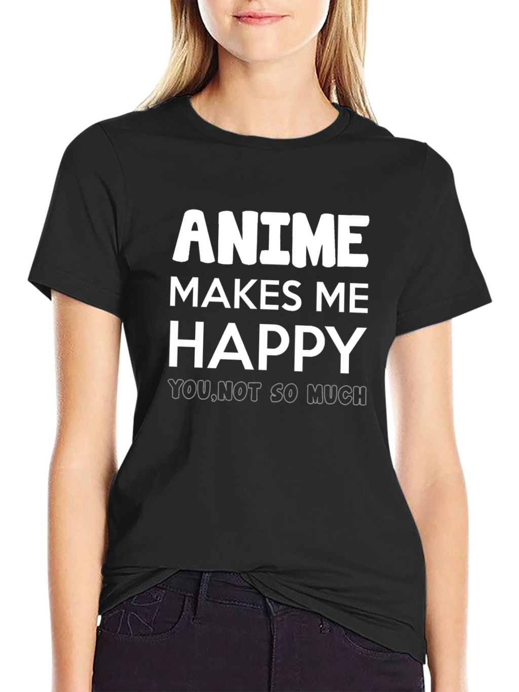 Anime Makes Me Happy Graphic Tee