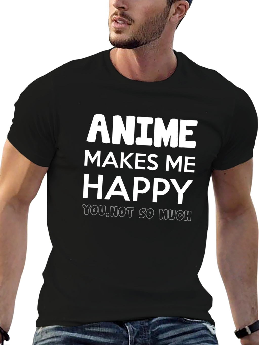 Anime Makes Me Happy Graphic Tee