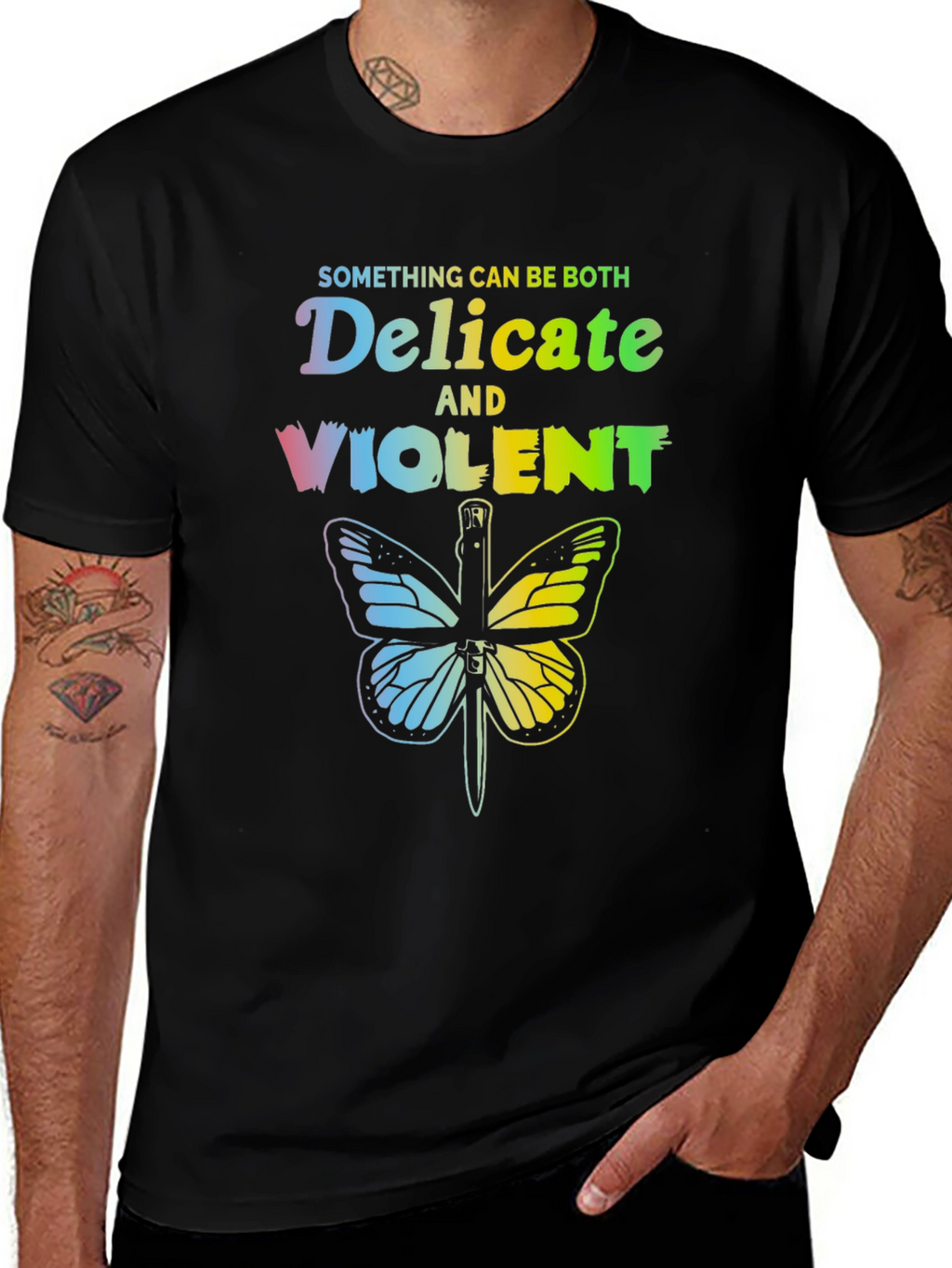 Delicate & Violent Butterfly T-Shirt - Unisex Cotton Tee