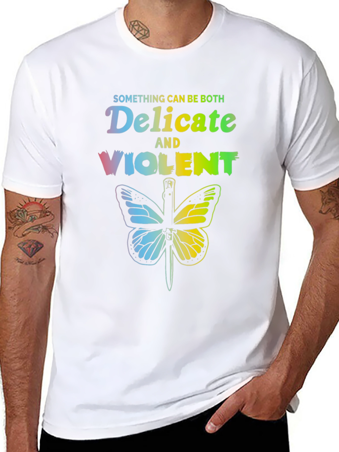 Delicate & Violent Butterfly T-Shirt - Unisex Cotton Tee