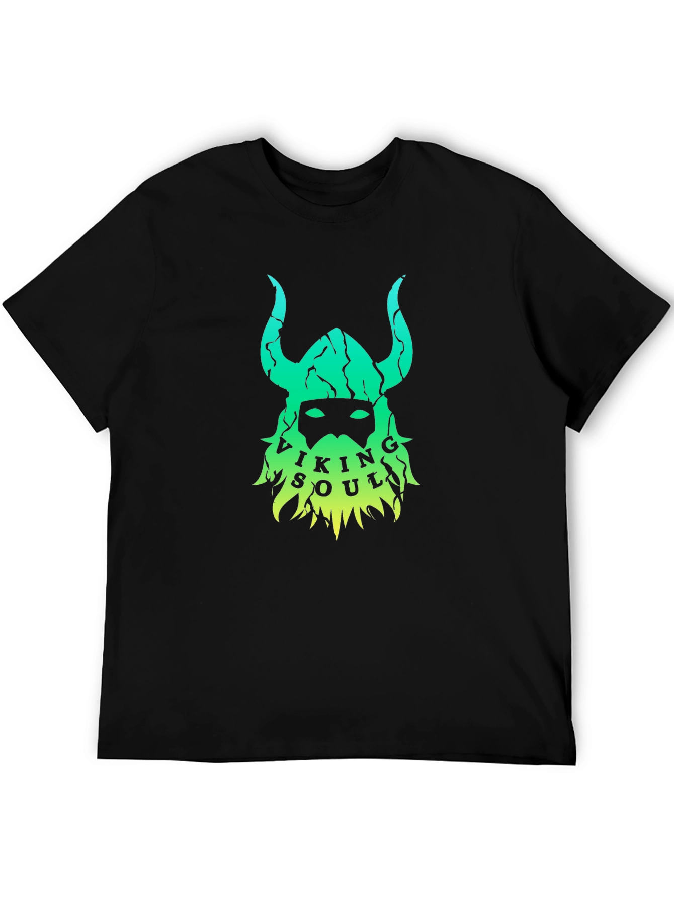 Viking Soul Graphic Tee - Black Cotton Blend