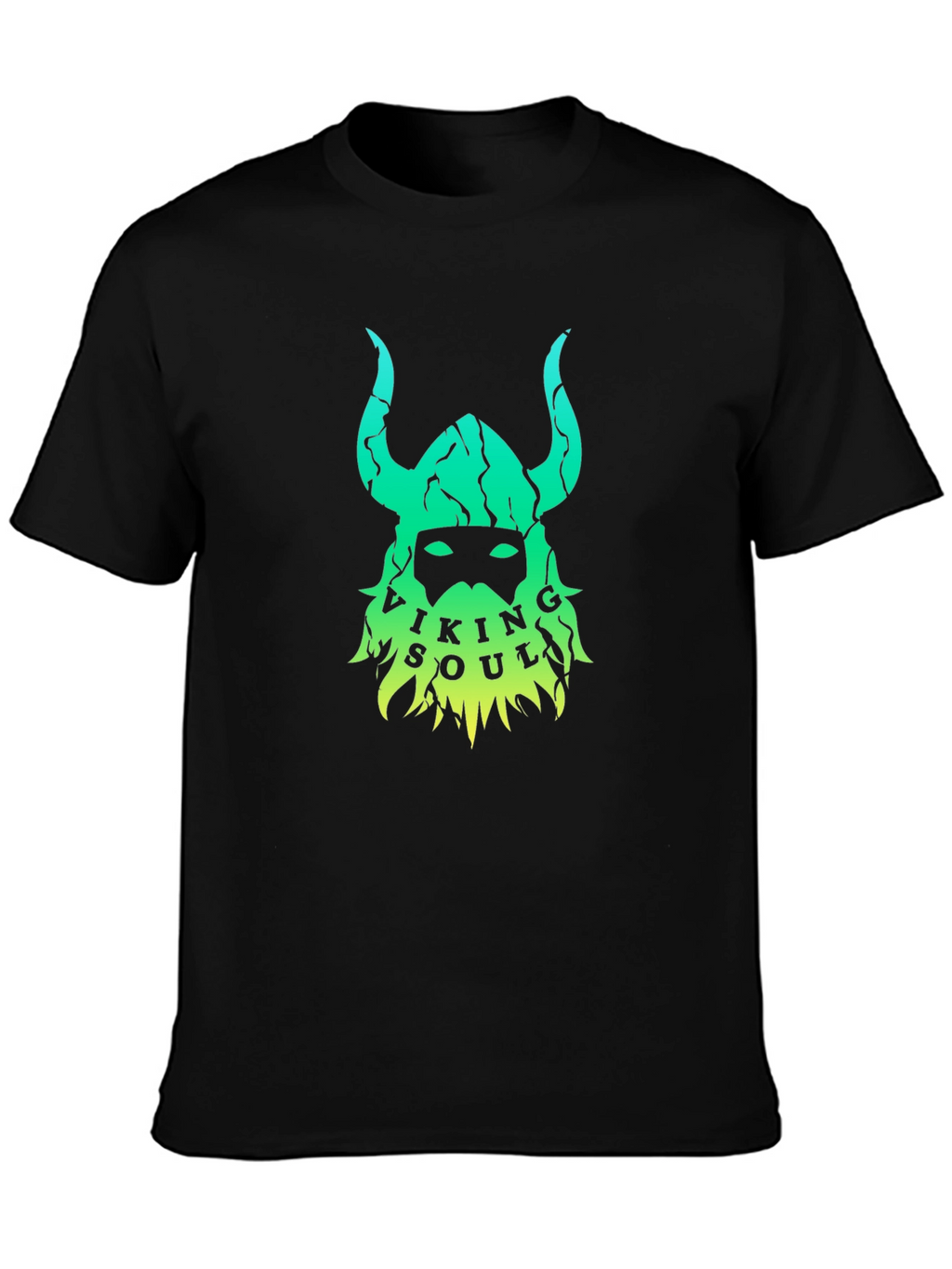 Viking Soul Graphic Tee - Black Cotton Blend