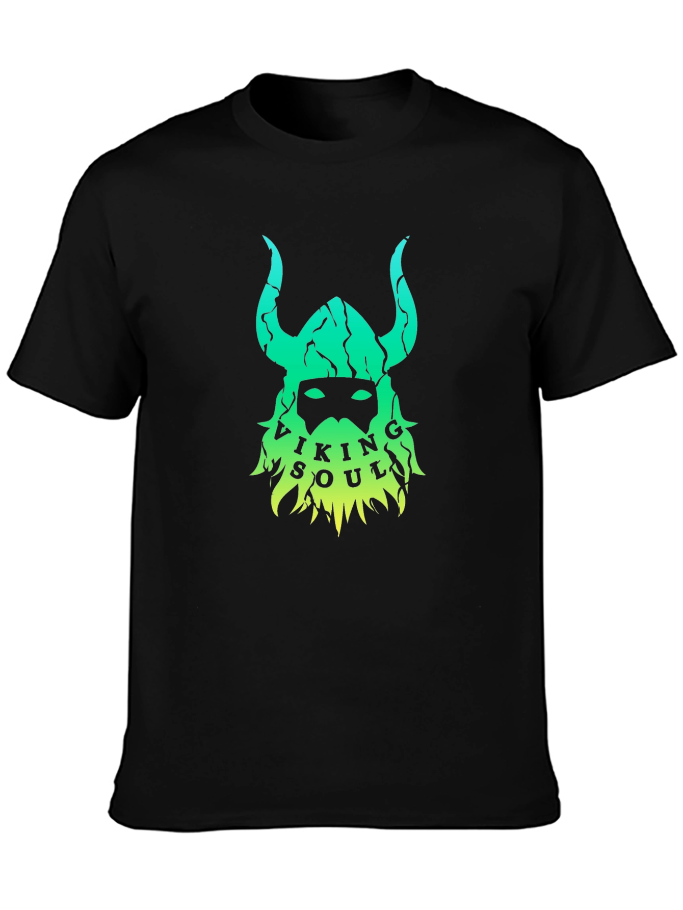 Viking Soul Graphic Tee - Black Cotton Blend
