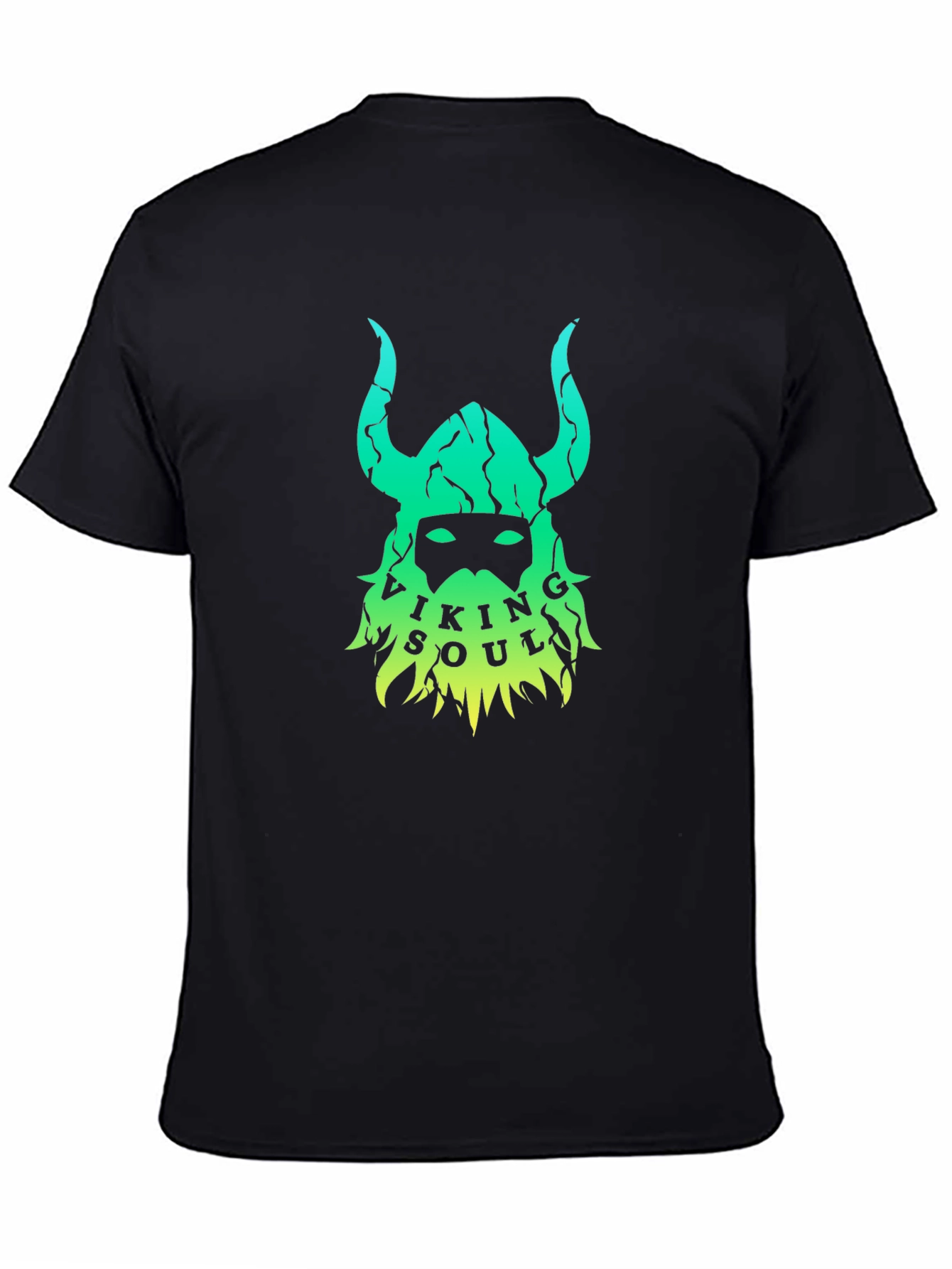 Viking Soul Graphic Tee - Black Cotton Blend
