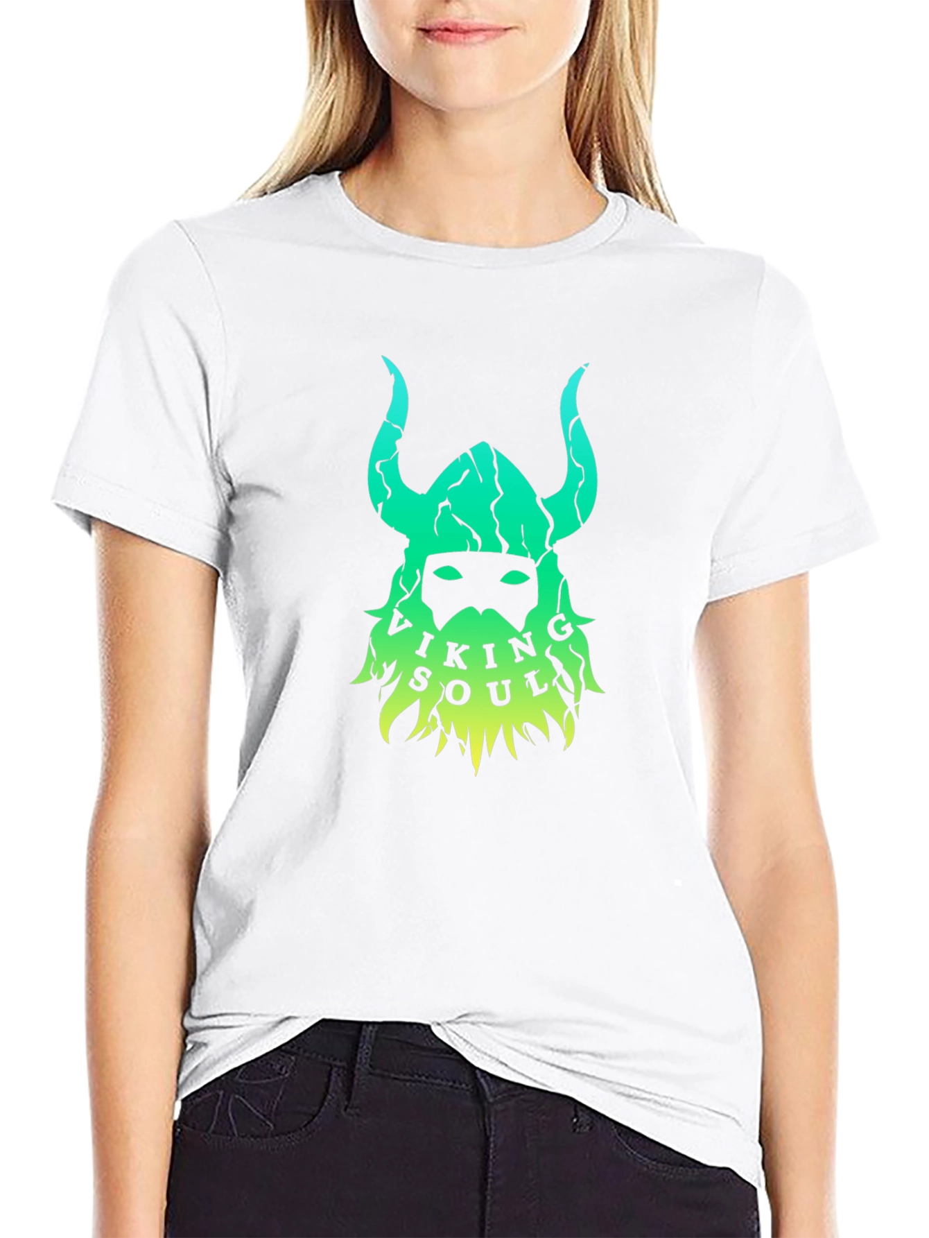 Viking Soul Graphic Tee - Black Cotton Blend