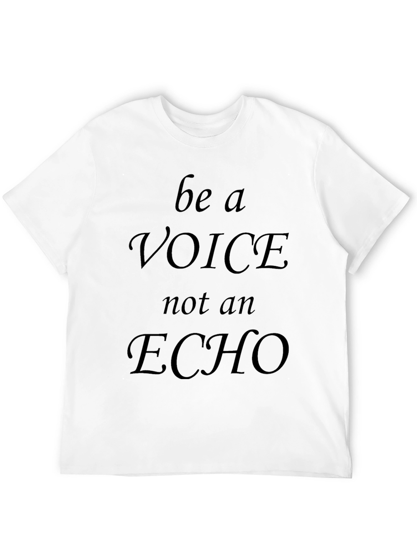 Be A Voice T-Shirt - Mens Black Graphic Tee