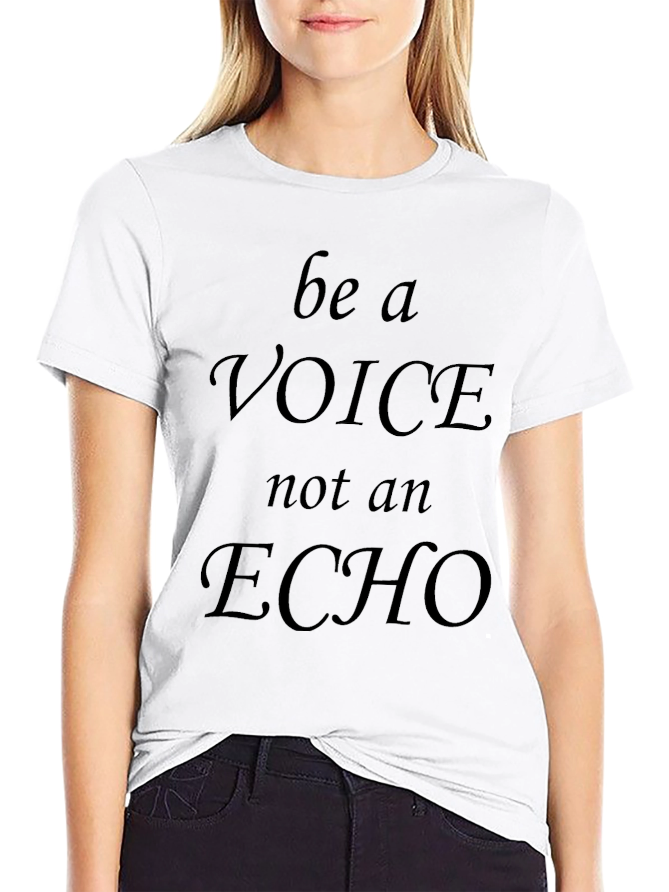 Be A Voice T-Shirt - Mens Black Graphic Tee