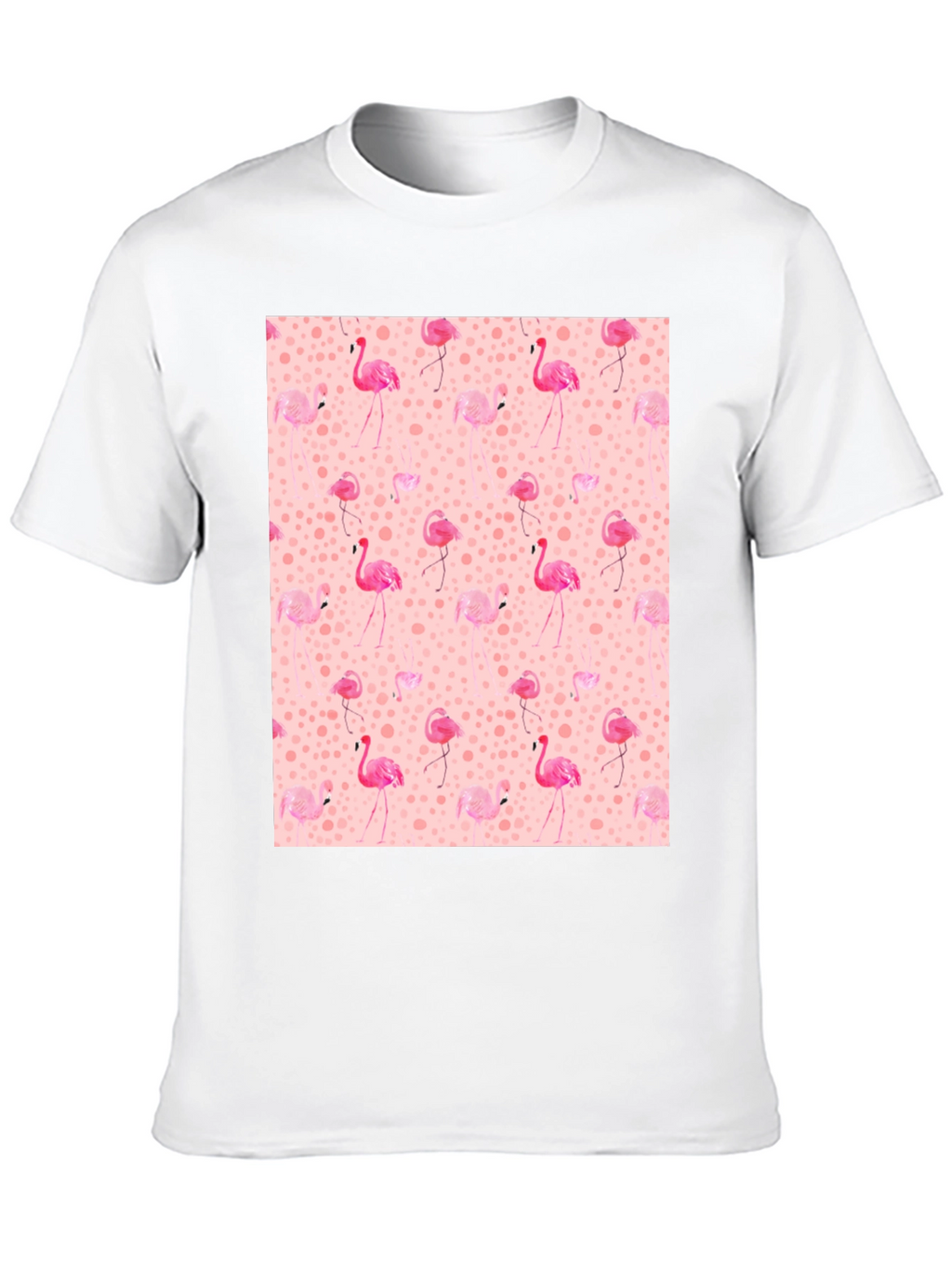 Flamingo Print Tee - Novelty Graphic T-Shirt