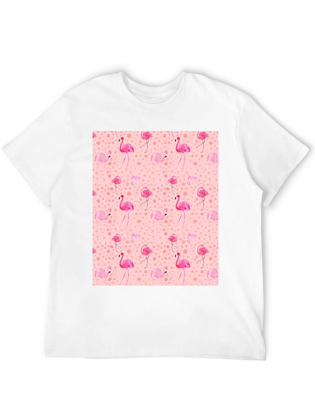 Flamingo Print Tee - Novelty Graphic T-Shirt