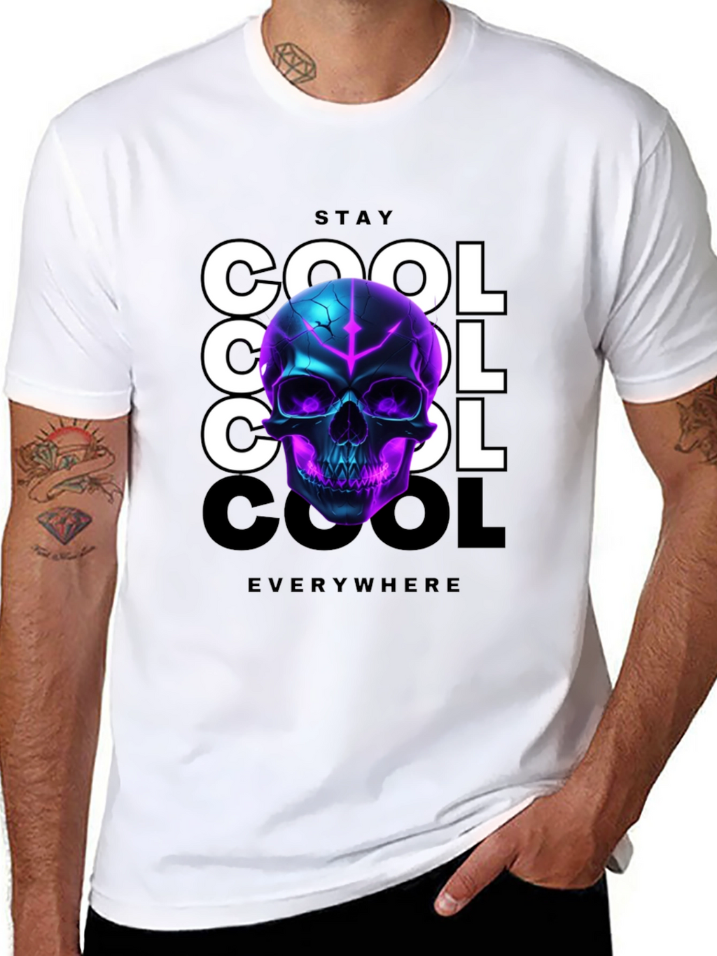 Stay Cool Skull Graphic T-Shirt
