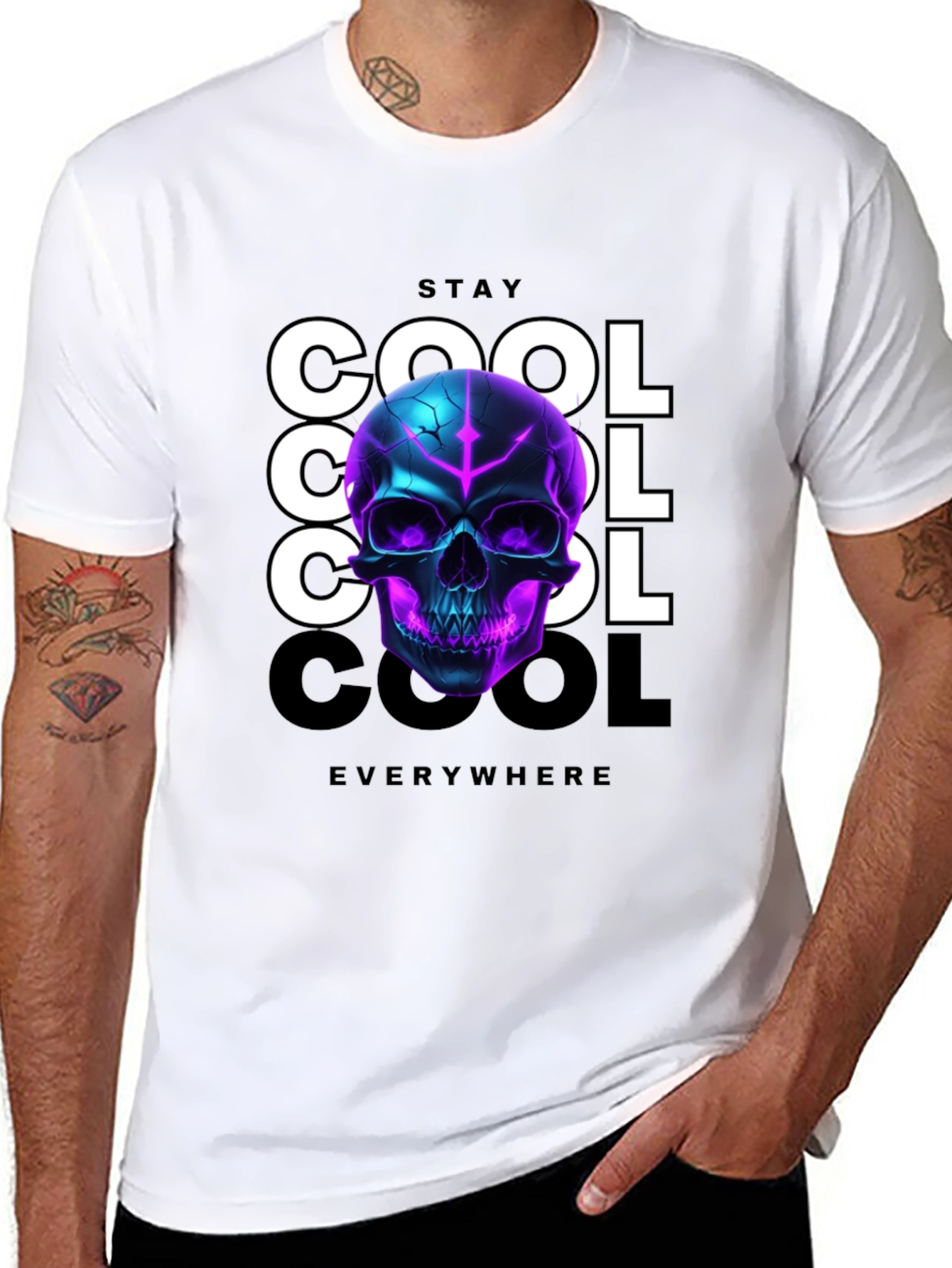 Stay Cool Skull Graphic T-Shirt