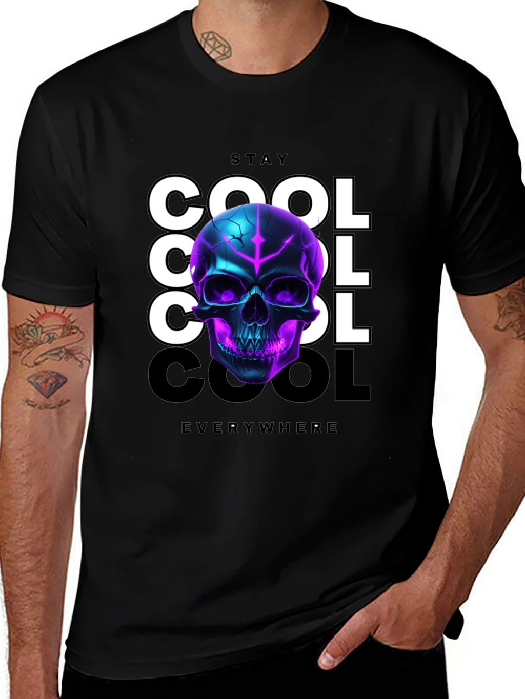 Stay Cool Skull Graphic T-Shirt