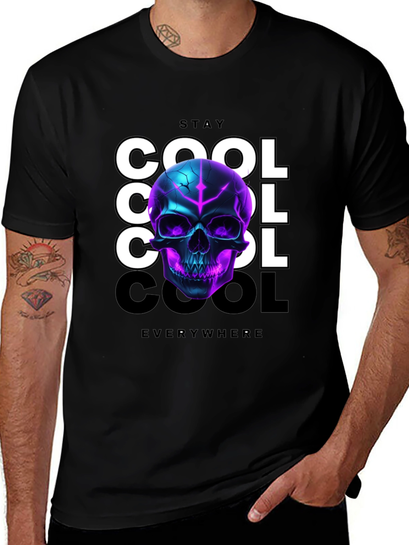 Stay Cool Skull Graphic T-Shirt