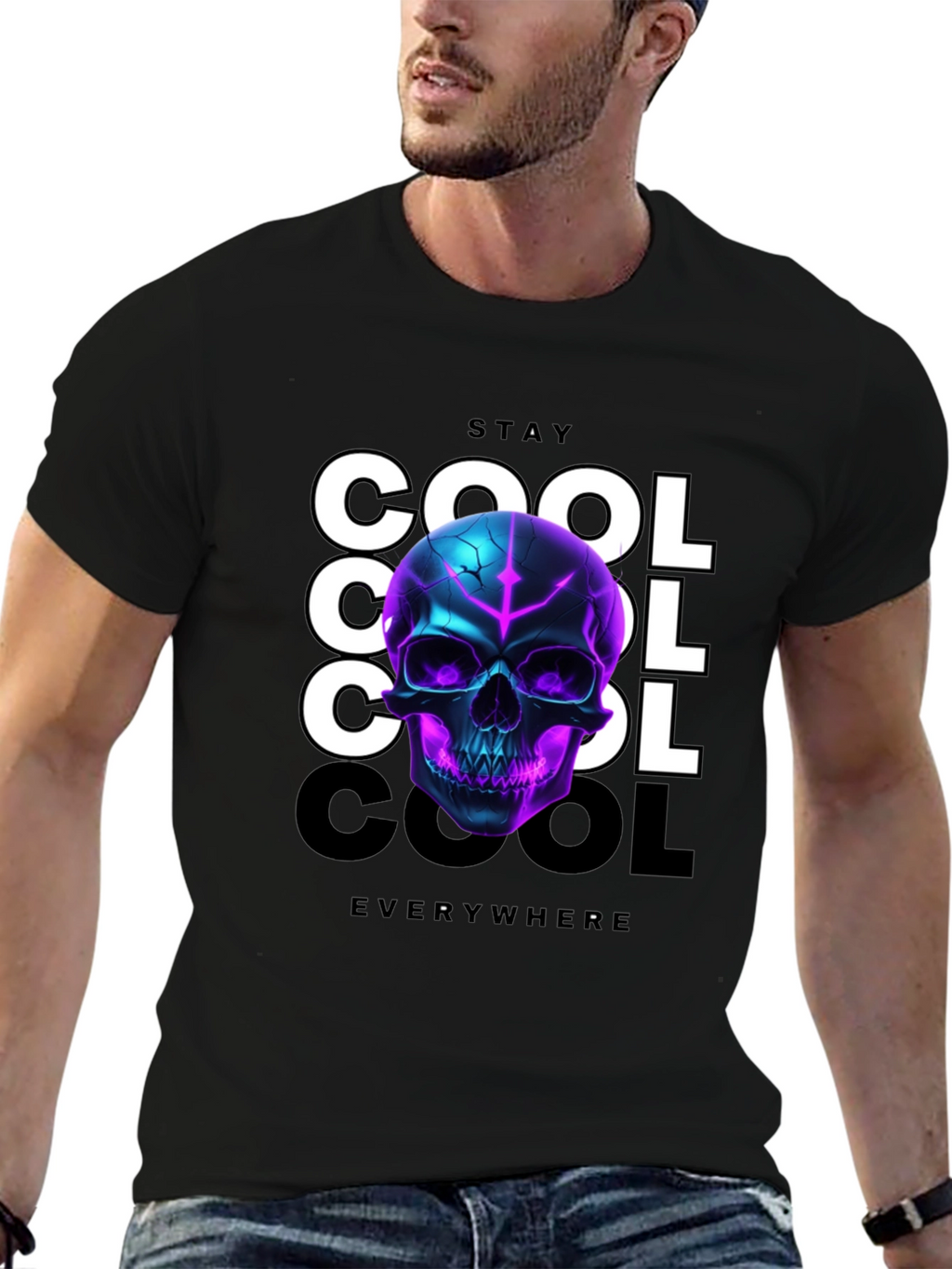 Stay Cool Skull Graphic T-Shirt