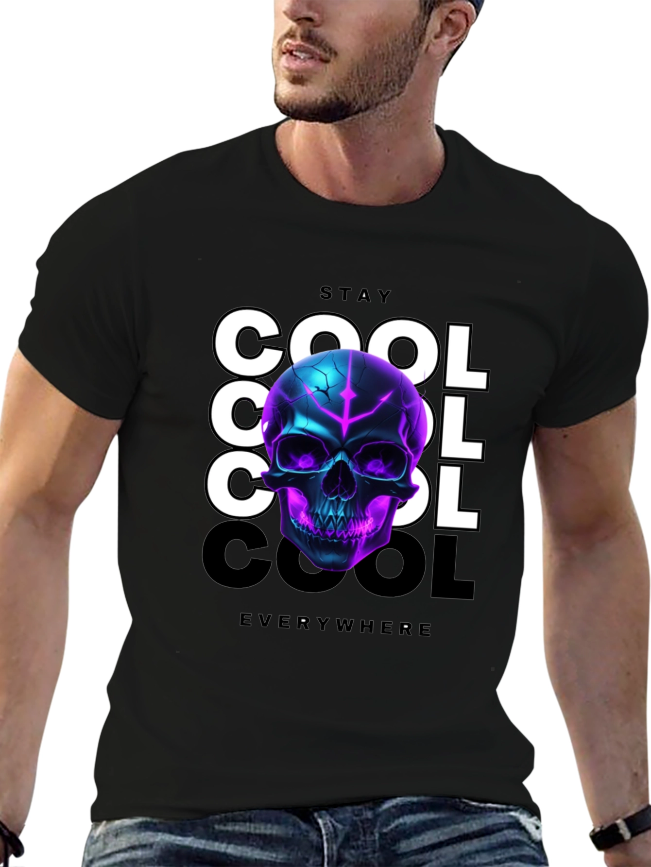 Stay Cool Skull Graphic T-Shirt