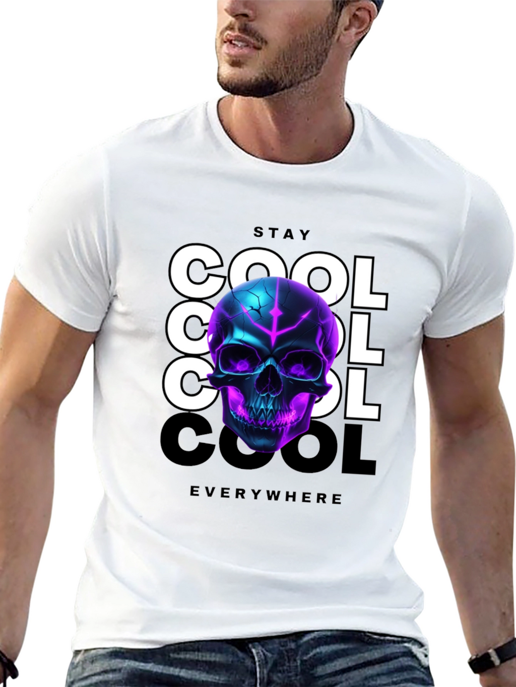 Stay Cool Skull Graphic T-Shirt