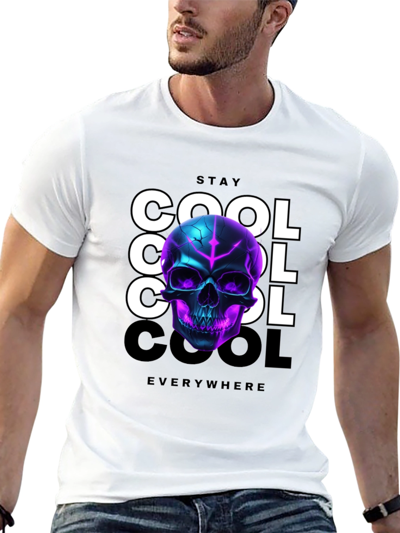 Stay Cool Skull Graphic T-Shirt
