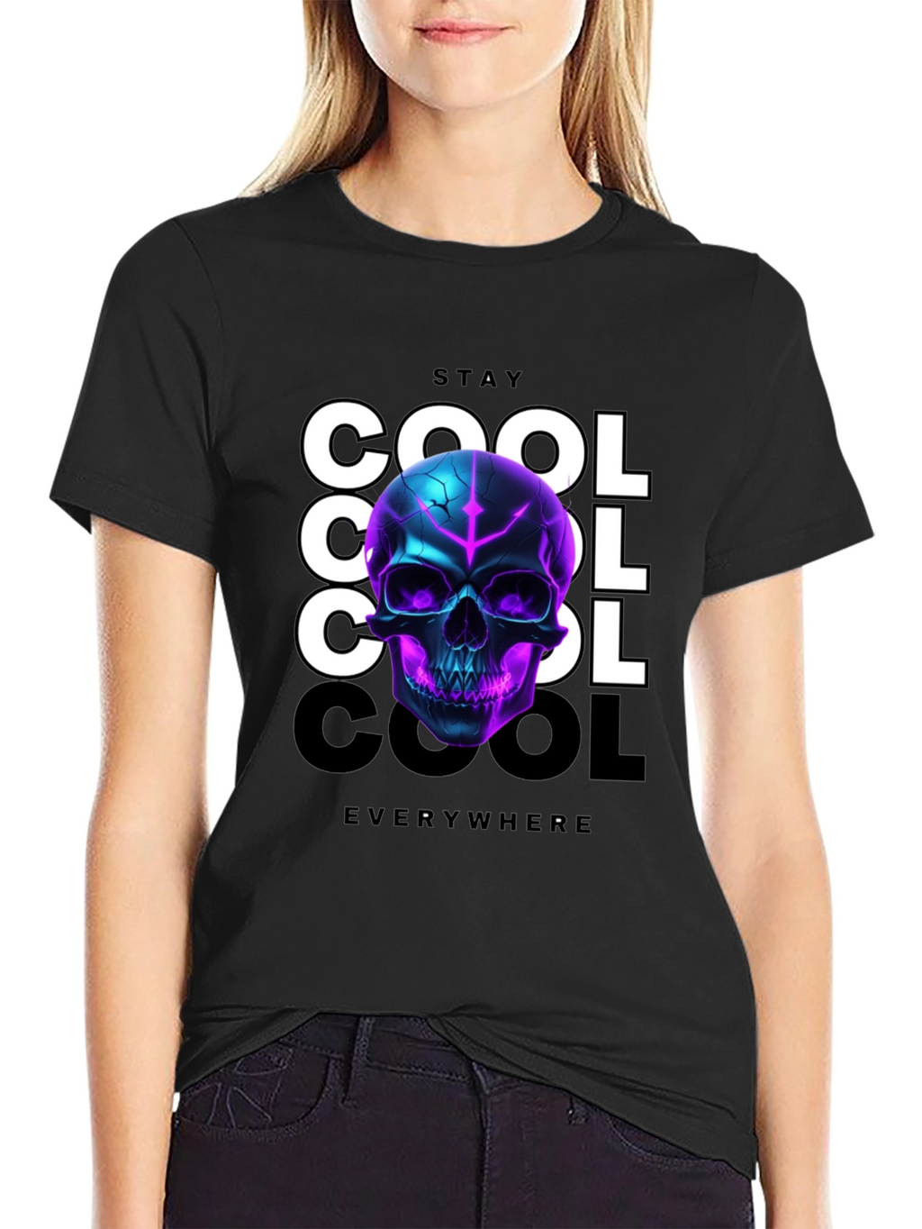 Stay Cool Skull Graphic T-Shirt