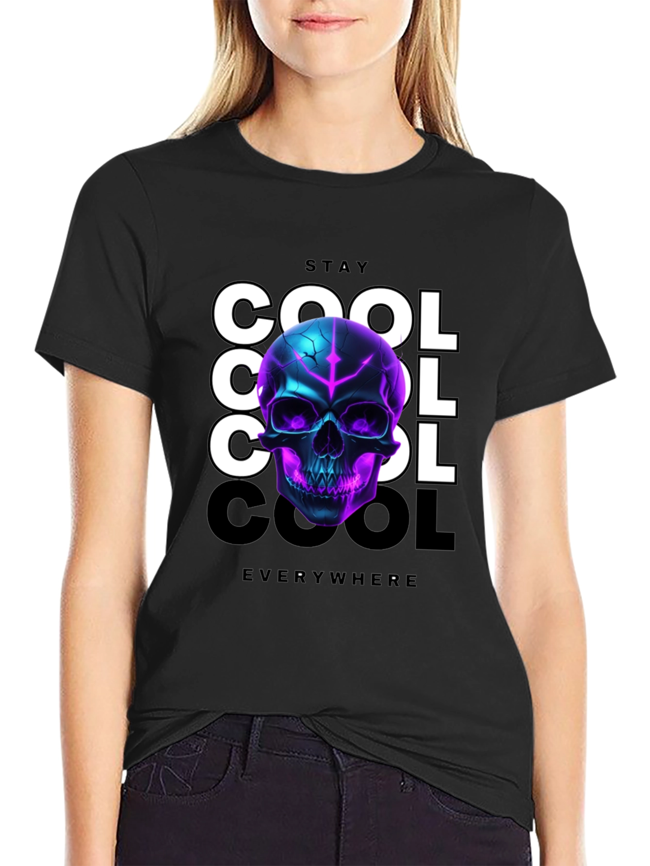Stay Cool Skull Graphic T-Shirt