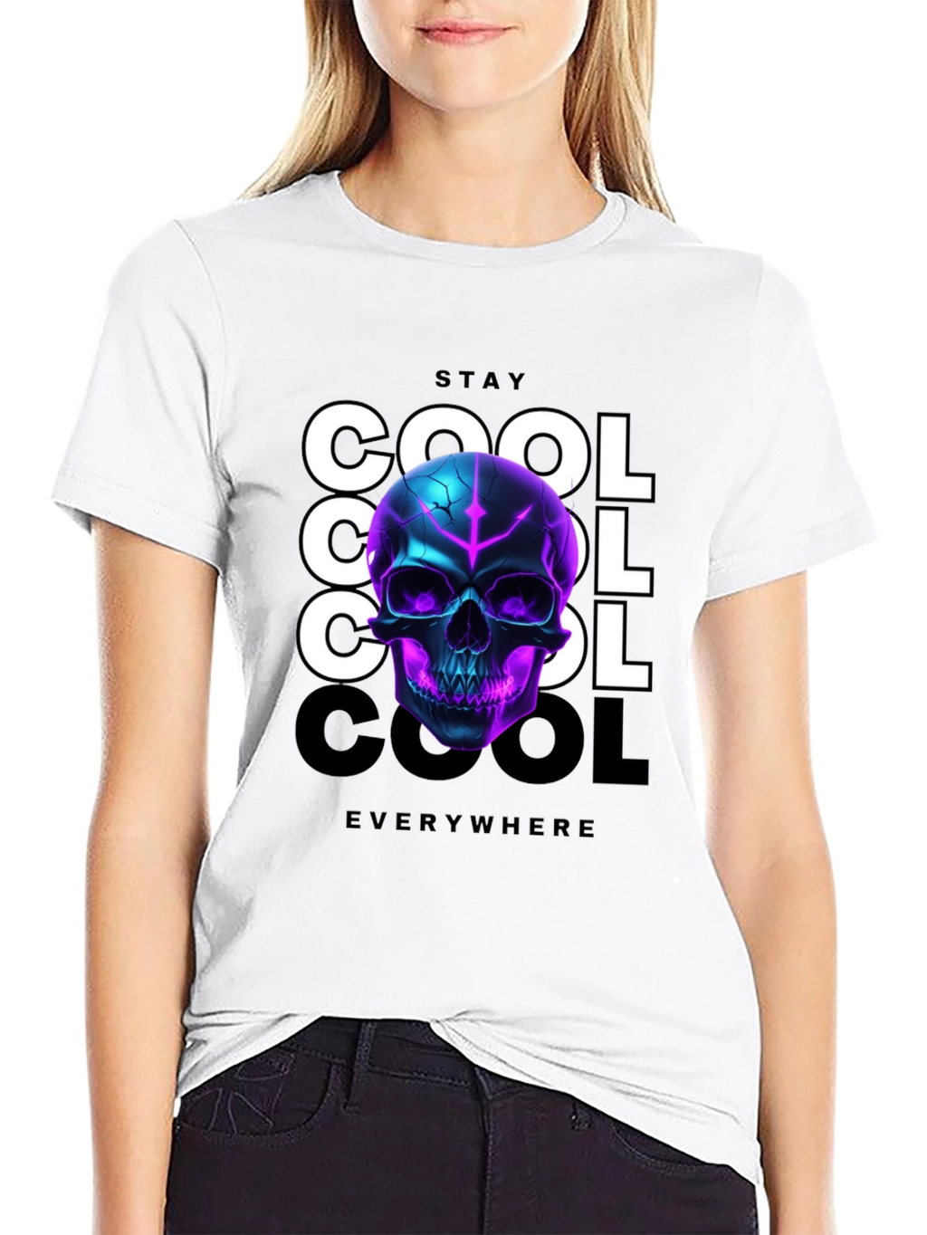 Stay Cool Skull Graphic T-Shirt