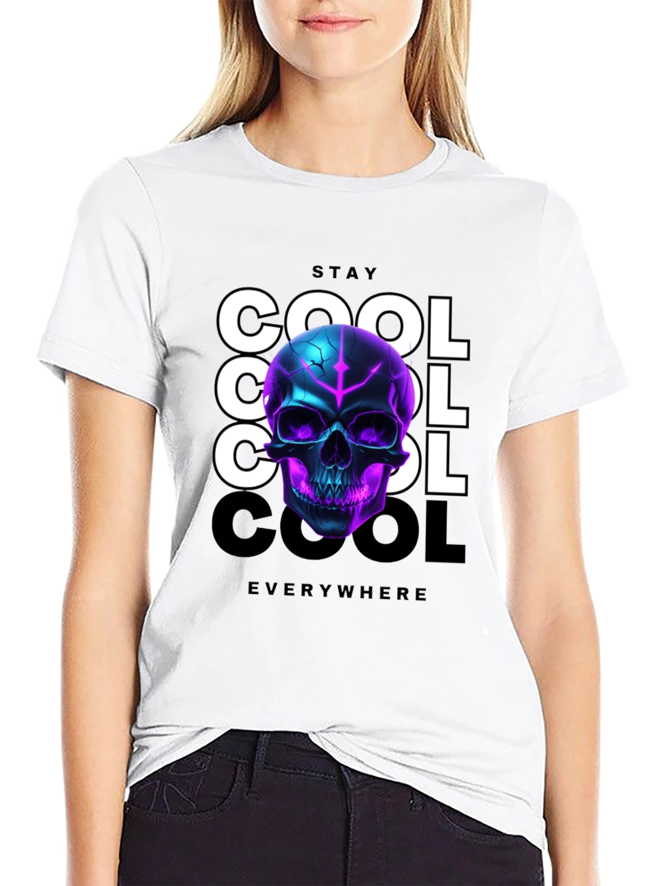 Stay Cool Skull Graphic T-Shirt
