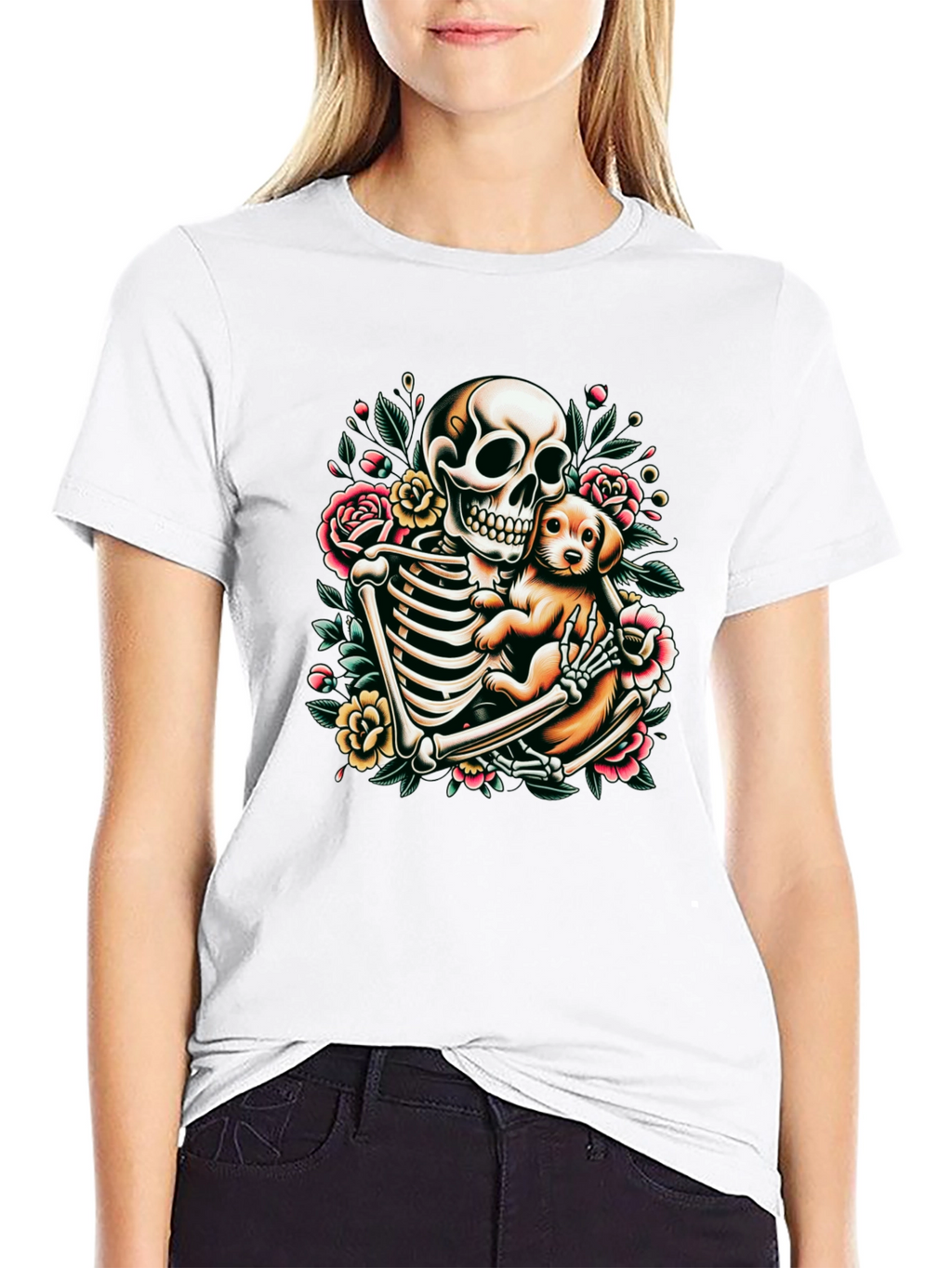 Skeleton Dog Lover Graphic Tee