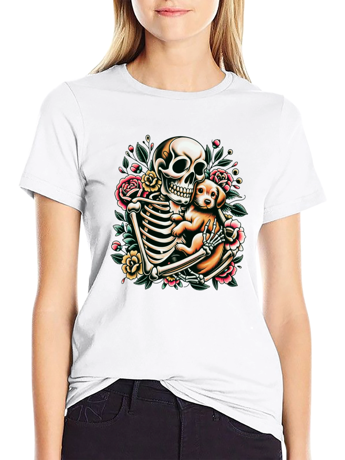 Skeleton Dog Lover Graphic Tee