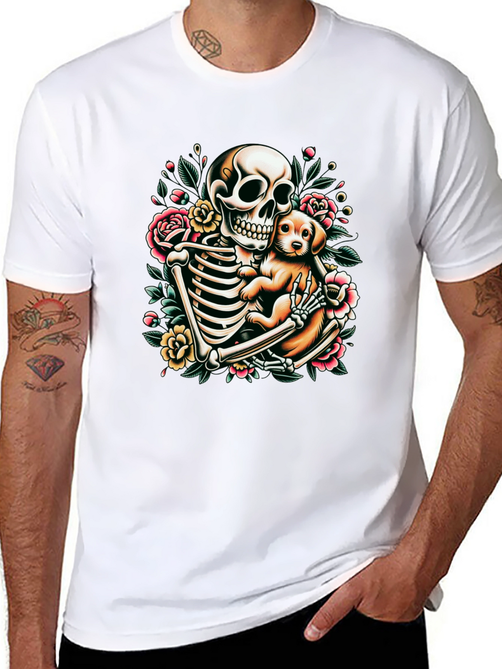 Skeleton Dog Lover Graphic Tee
