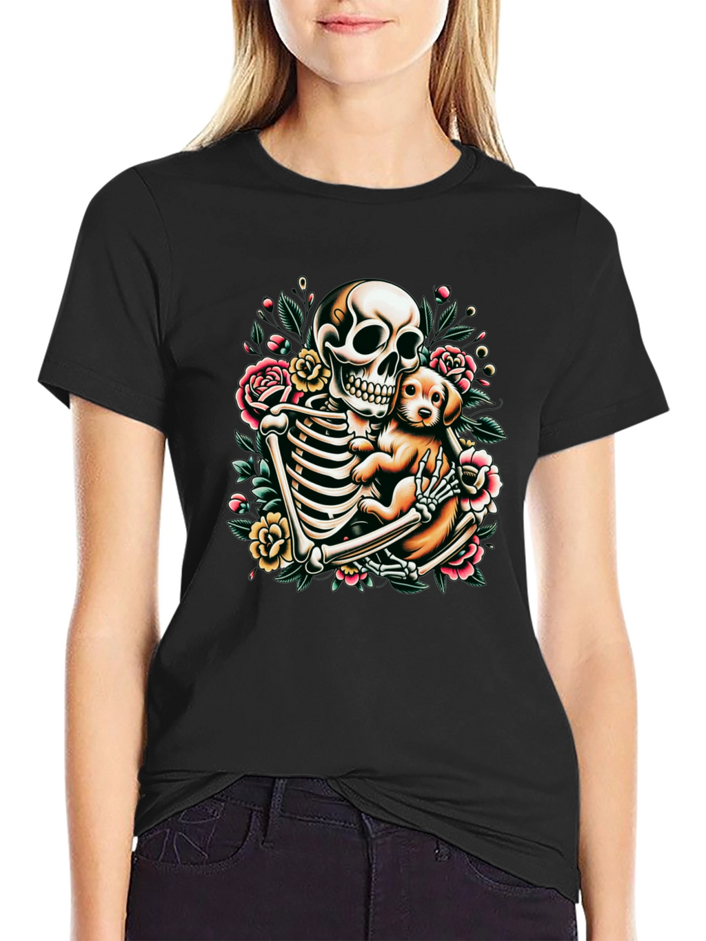 Skeleton Dog Lover Graphic Tee