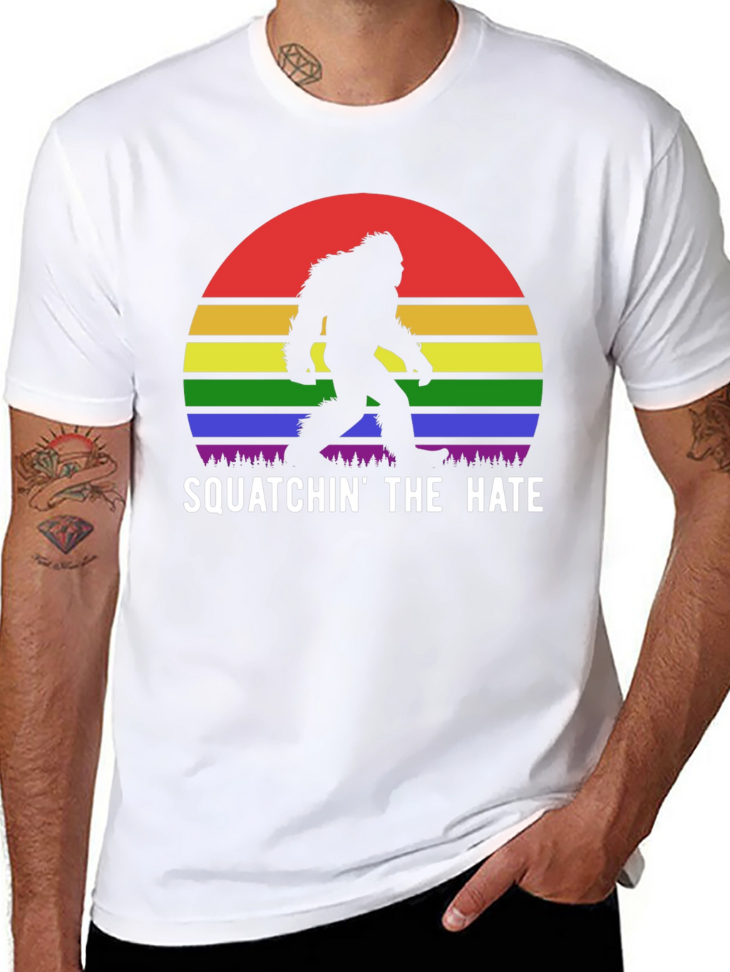Squatchin the Hate Pride T-Shirt