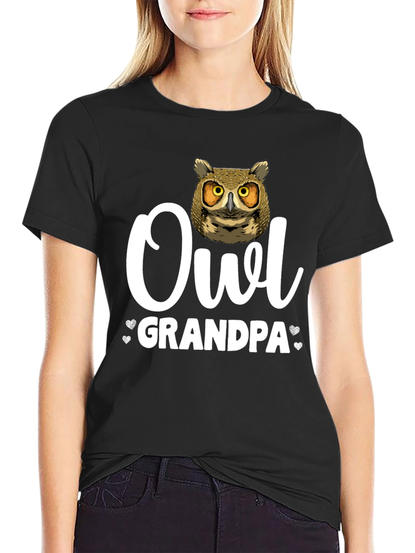 Owl Grandpa T-Shirt - Unique Animal Lover Gift
