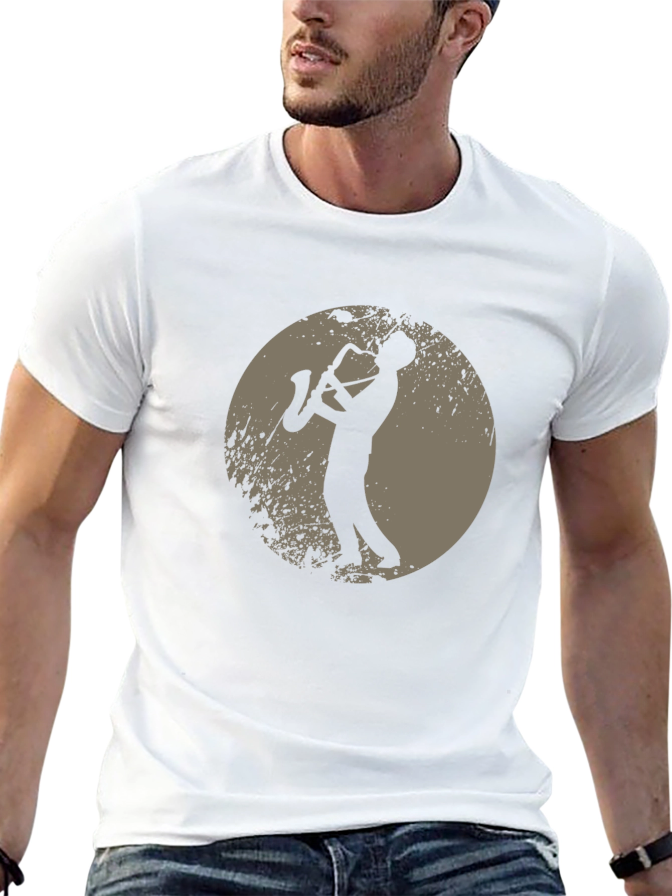 Saxophone Player Graphic T-Shirt - Music Lover Tee