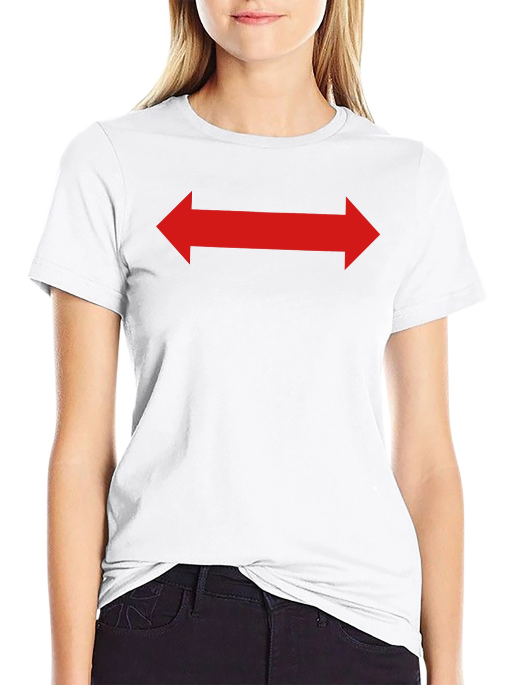 Red Arrow Graphic Tee - Black Cotton Shirt