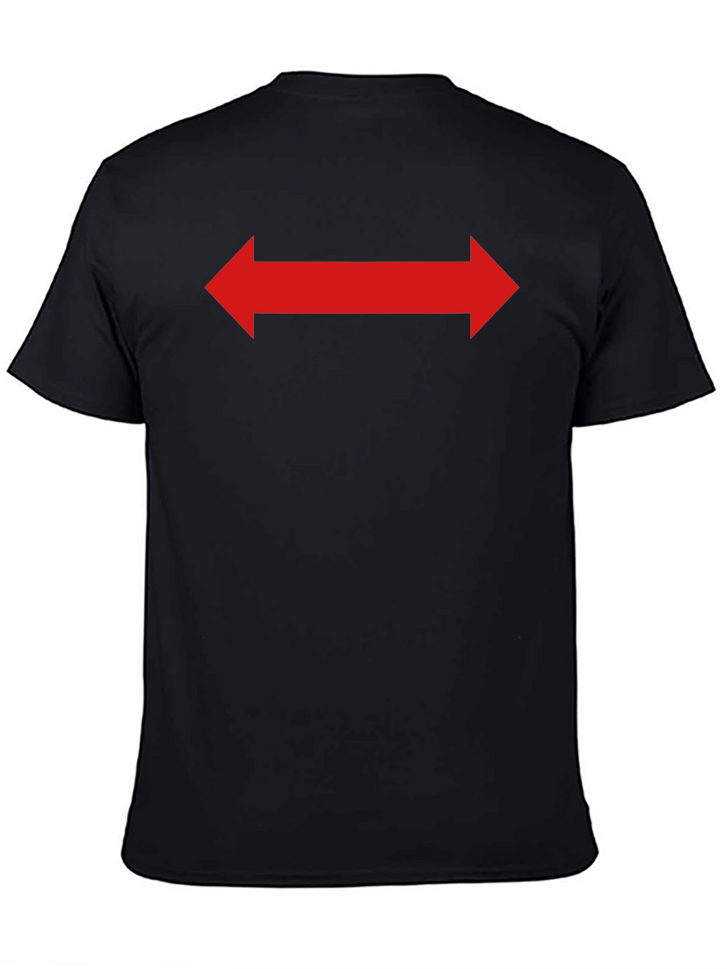 Red Arrow Graphic Tee - Black Cotton Shirt