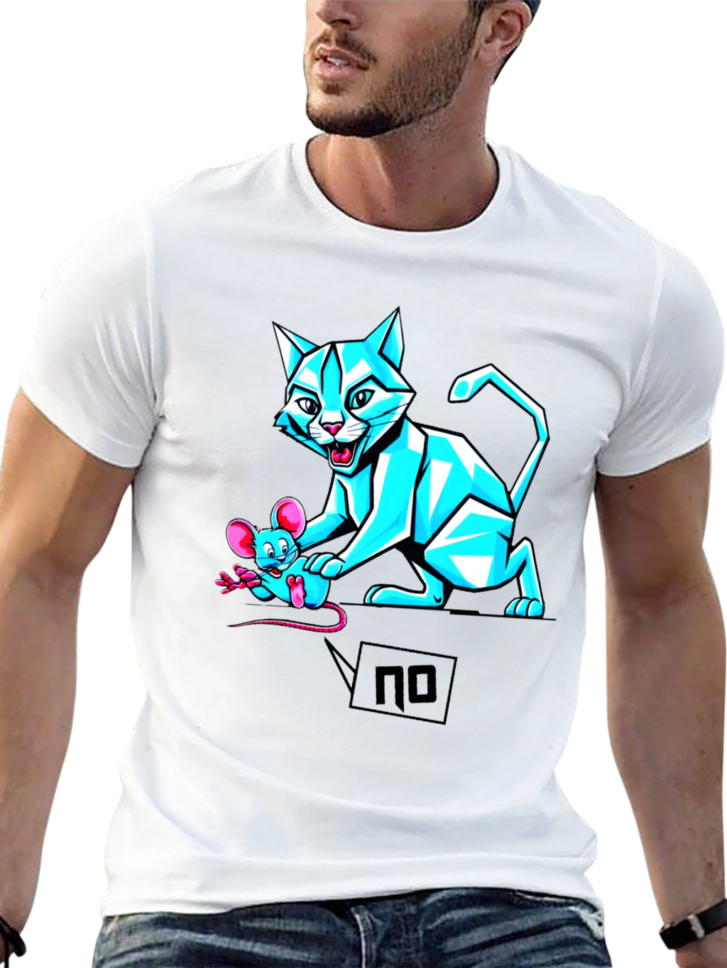 Cat and Mouse Graphic Tee