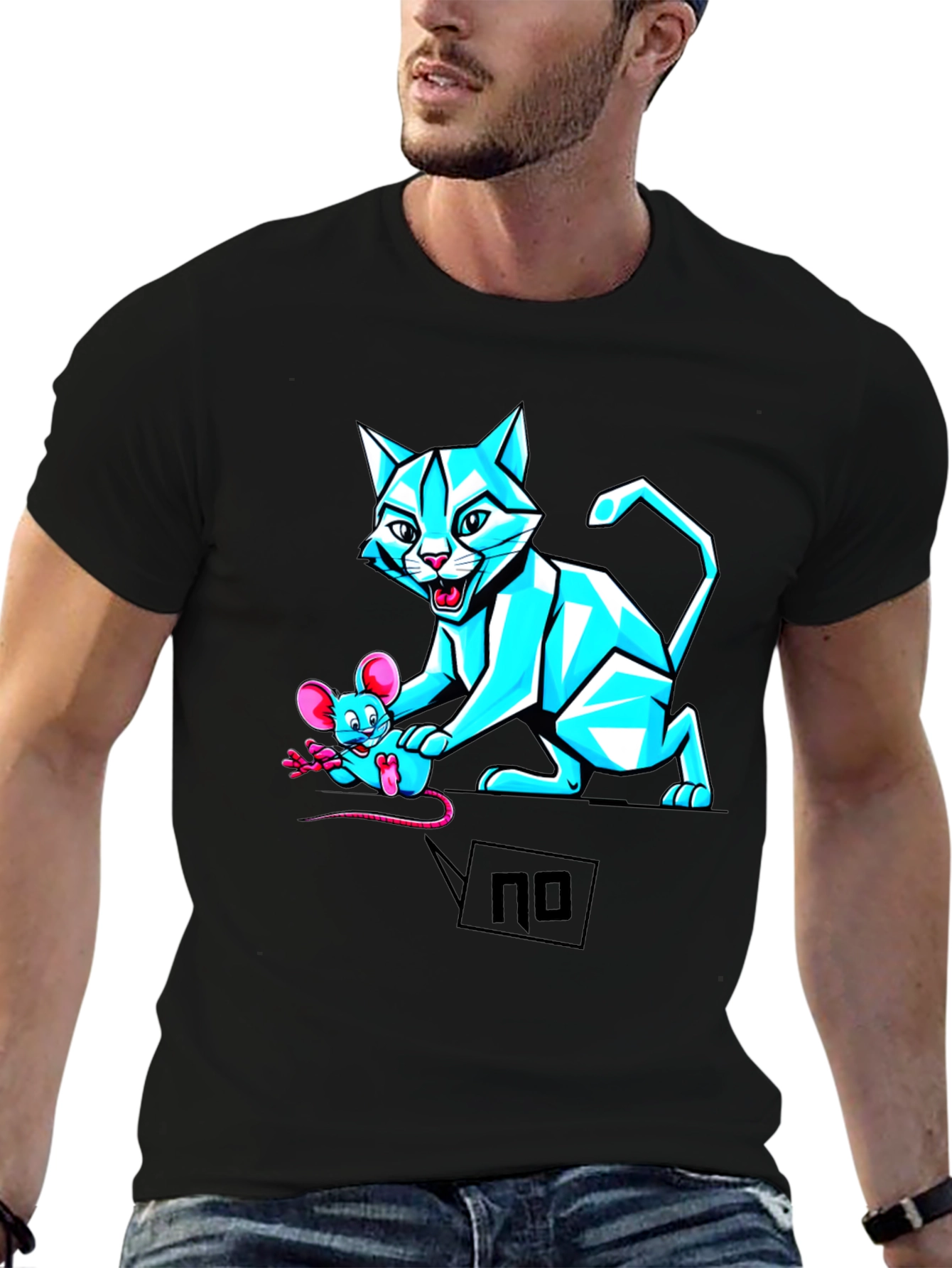 Cat and Mouse Graphic Tee