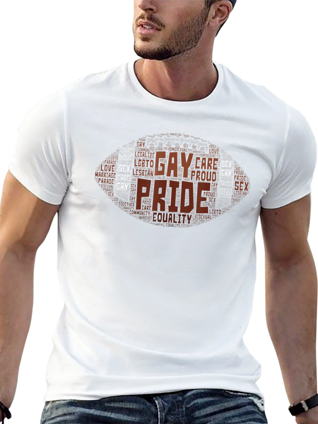 Gay Pride Word Art T-Shirt