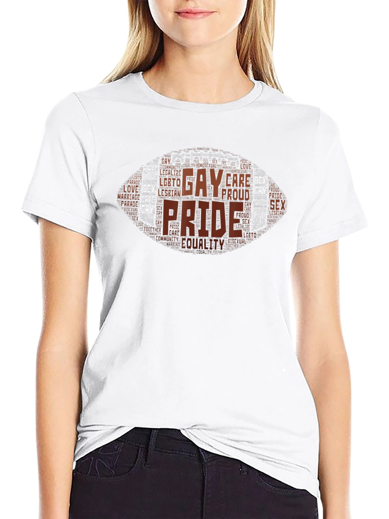 Gay Pride Word Art T-Shirt