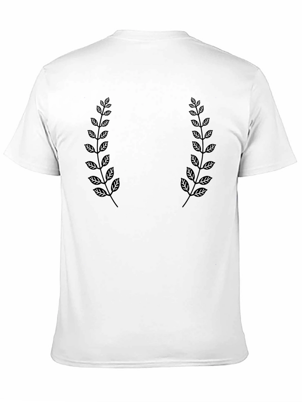 Black Laurel Wreath Graphic T-Shirt - Stylish Mens Tee