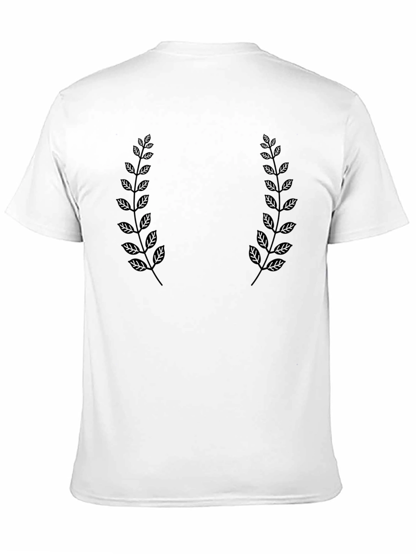 Black Laurel Wreath Graphic T-Shirt - Stylish Mens Tee