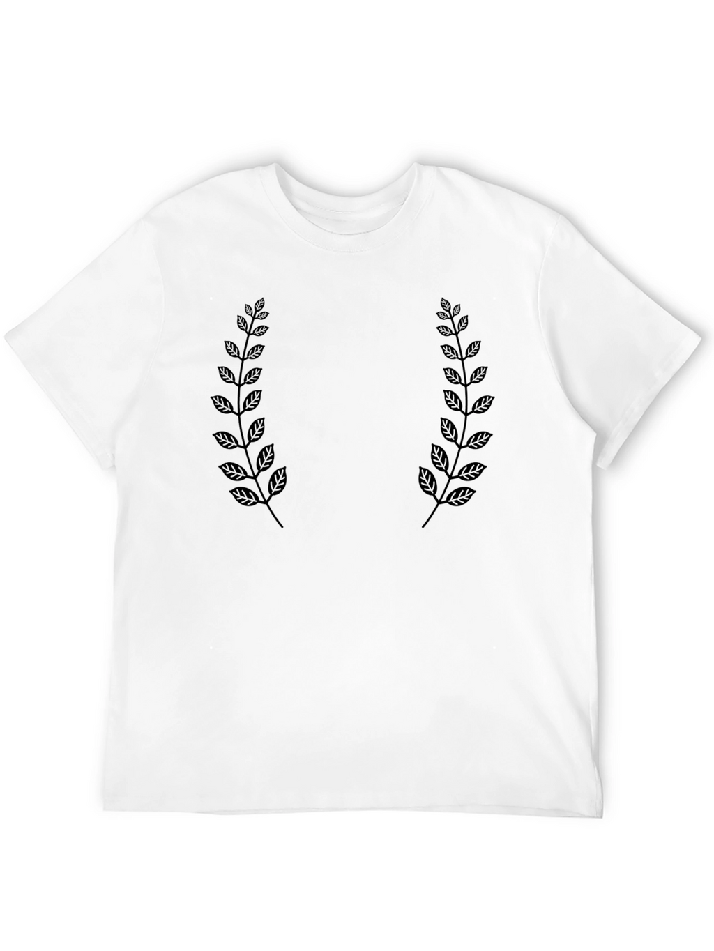 Black Laurel Wreath Graphic T-Shirt - Stylish Mens Tee