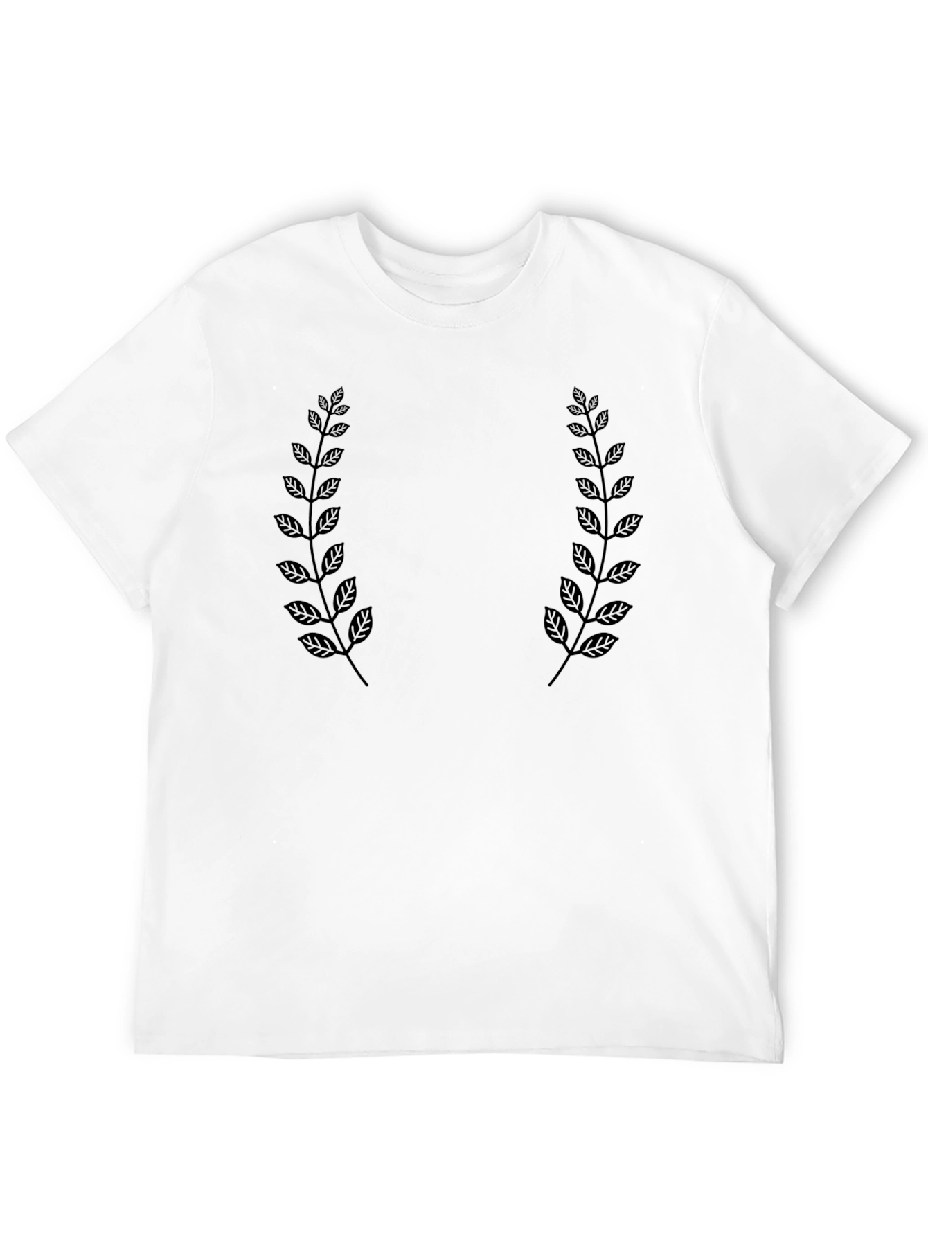 Black Laurel Wreath Graphic T-Shirt - Stylish Mens Tee
